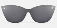 Fineen - Cat Eye Black Clip-on Sunglasses | Vooglam Side View