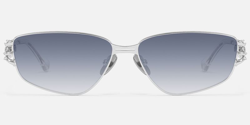 Spine - Geometric Silver Sunglasses