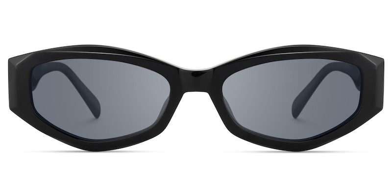 Vesper - Geometric Black Sunglasses