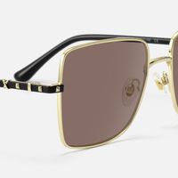 Devereux - Black & Gold Thin Rim Sunglasses | Vooglam Design Details