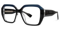 Edric - Geometric Blue Eyeglasses | Vooglam Front View