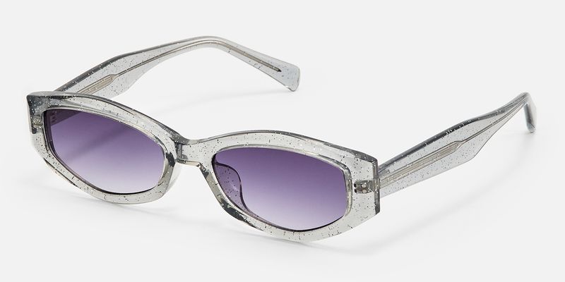 Vesper - Geometric Blue Sunglasses