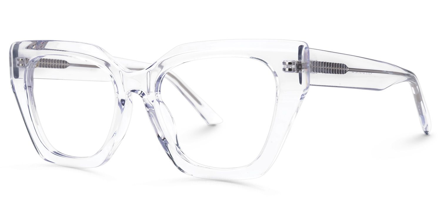 Elisheba - Cat Eye Crystal Eyeglasses | Vooglam Front View