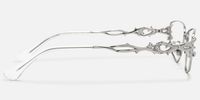 Spine - Unique Geometric Silver Eyeglasses | Vooglam Side View