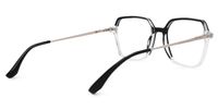 Elton - Square Black Eyeglasses | Vooglam Side View