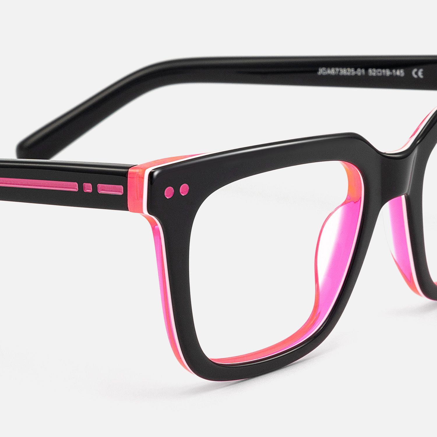 Remix - Rectangle Black Eyeglasses product detail 4