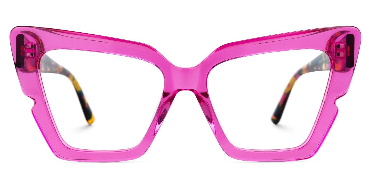 Fabiano - Cat Eye Purple Eyeglasses | Vooglam Angle View