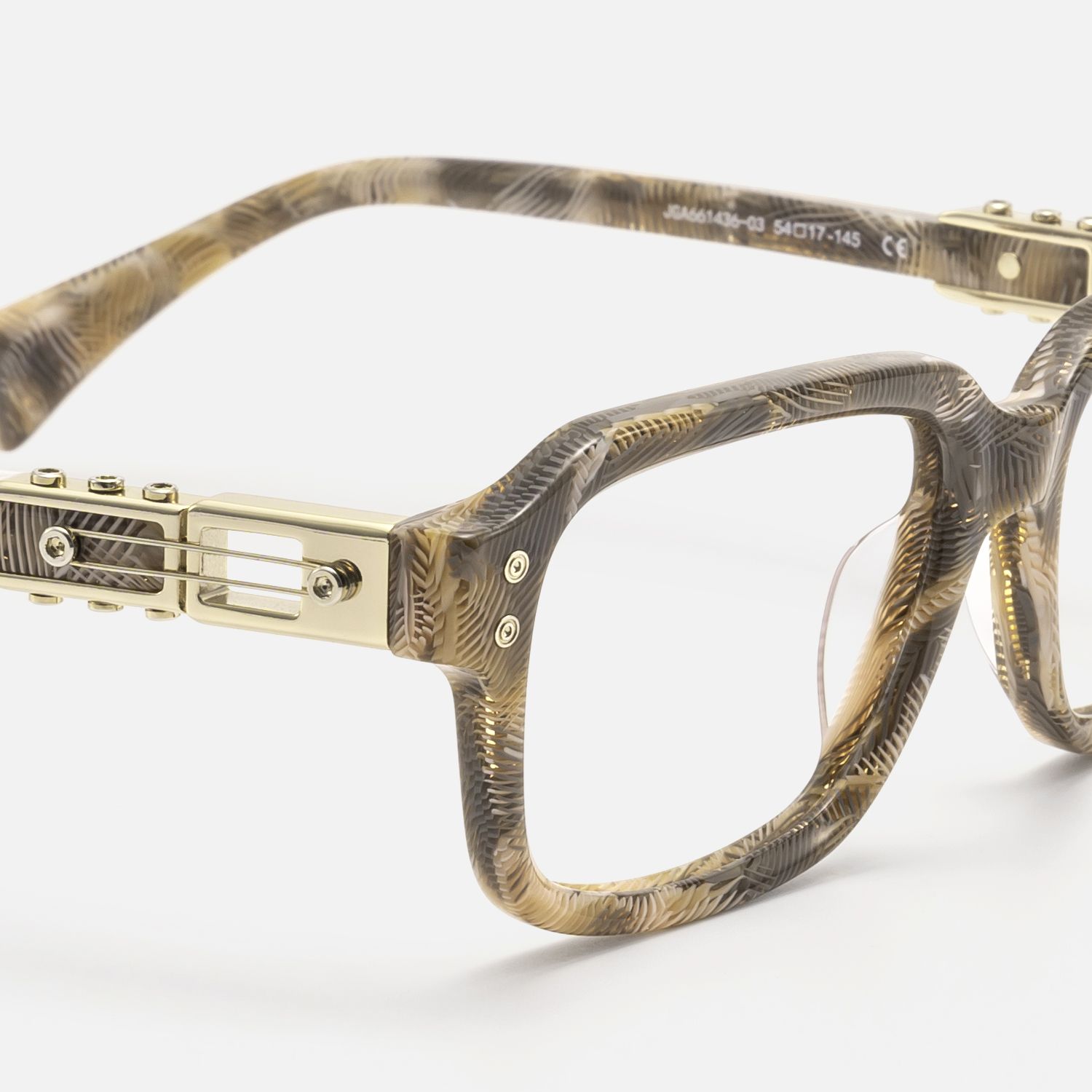 Anacortes - Light Brown Pattern Guitar Glasses | Vooglam Design Details