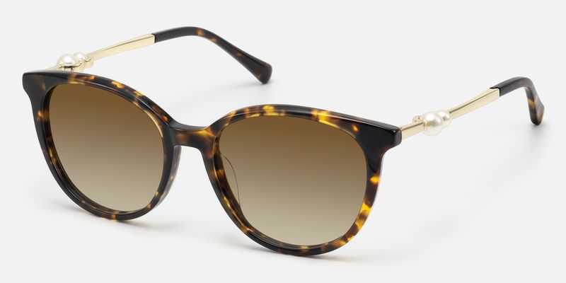 Pearl - Round Tortoise Sunglasses by Vooglam