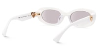 TADA - Oval White Sunglasses - 4