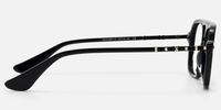 Marfa - Boho Chic Aviator Black Eyeglasses | Vooglam Side View
