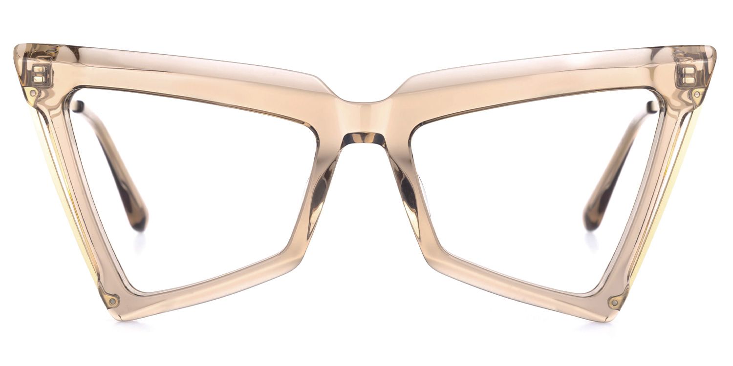 Elihu - Butterfly Champagne Eyeglasses | Vooglam Angle View