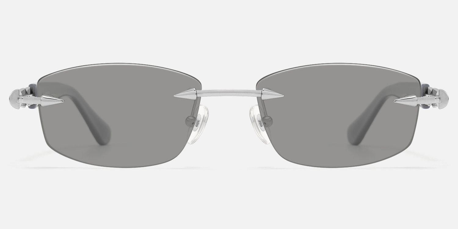 Fracture - Rectangle Gray Sunglasses product detail 2
