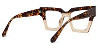 Eleora - Square Brown/Tortoise Eyeglasses | Vooglam Side View