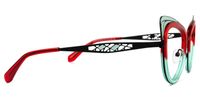 Aderes - Cat Eye Red/Green Eyeglasses | Vooglam 