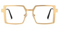 Elowen - Rectangle Gold Eyeglasses | Vooglam Angle View