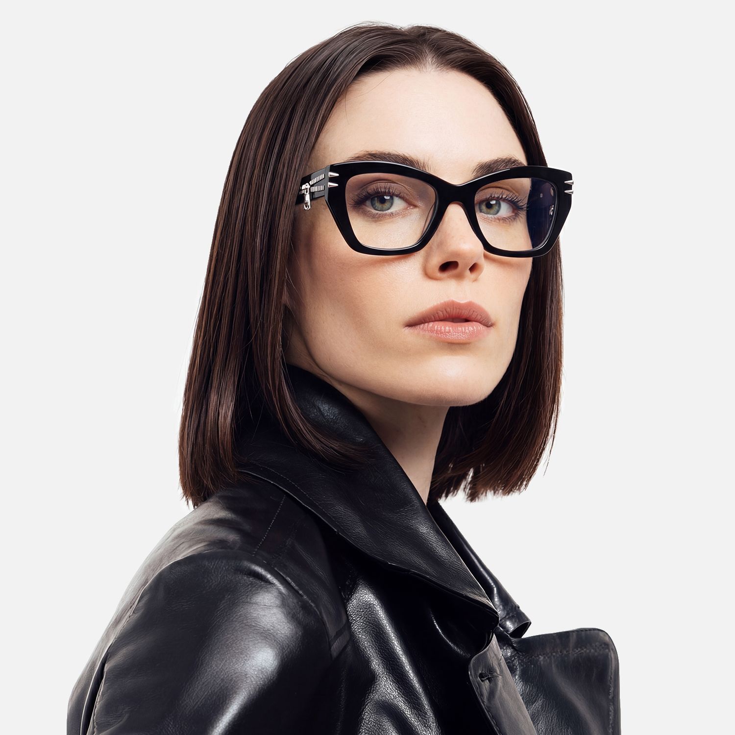 Explore the design story of Manon - Zipper Chunky Black Cateye Glasses | Vooglam