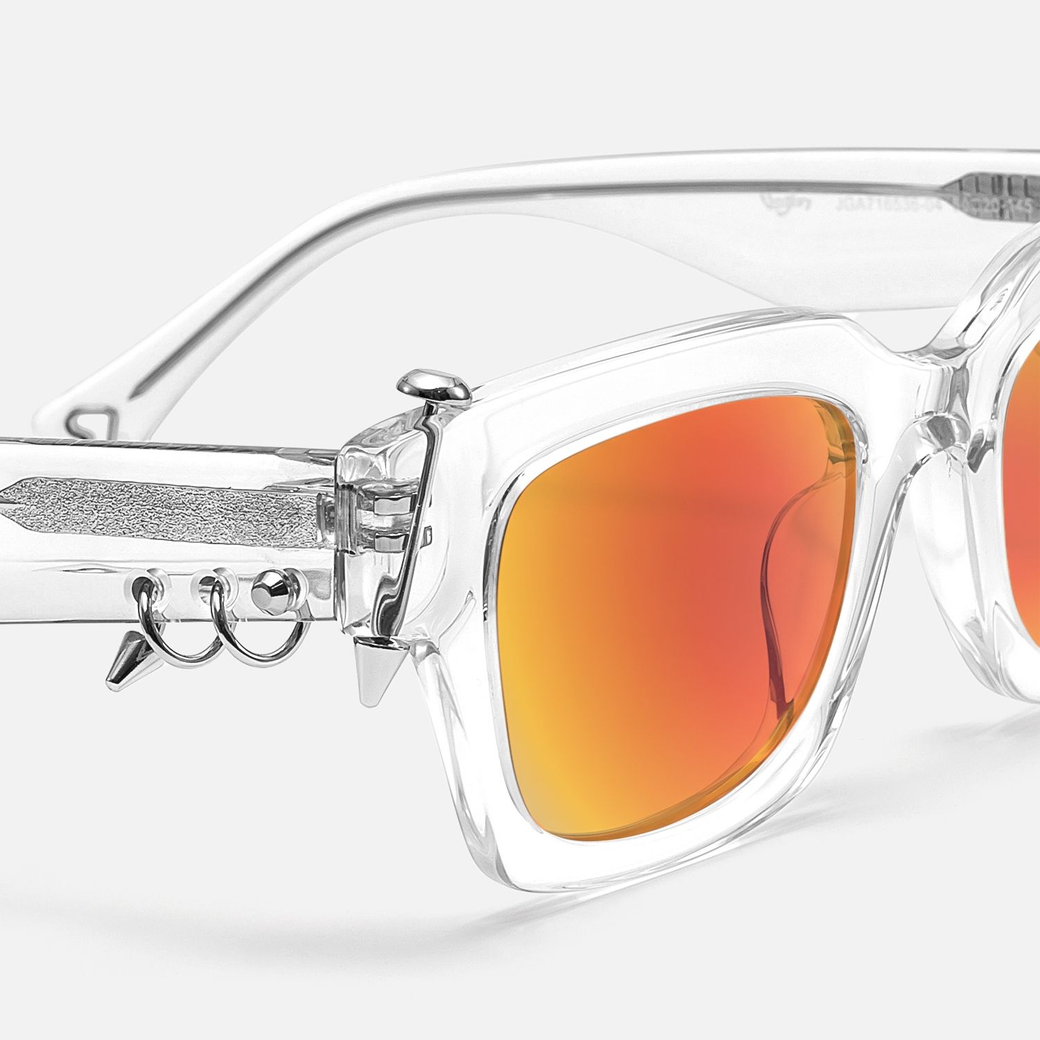 Sabrina - Gothic Clear Mirror Sunglasses | Vooglam Design Details