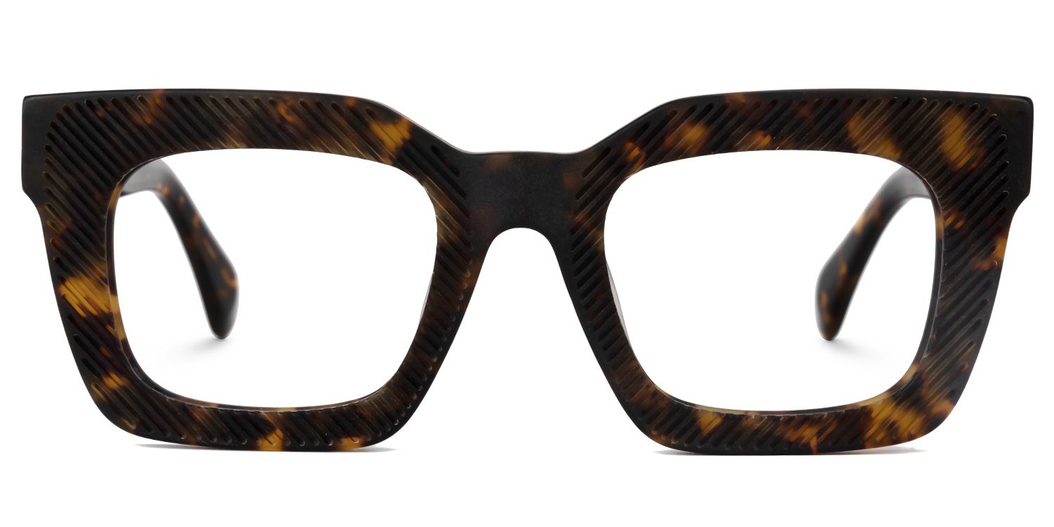 Delgado - Rectangle Tortoise Eyeglasses by Vooglam - Angle View