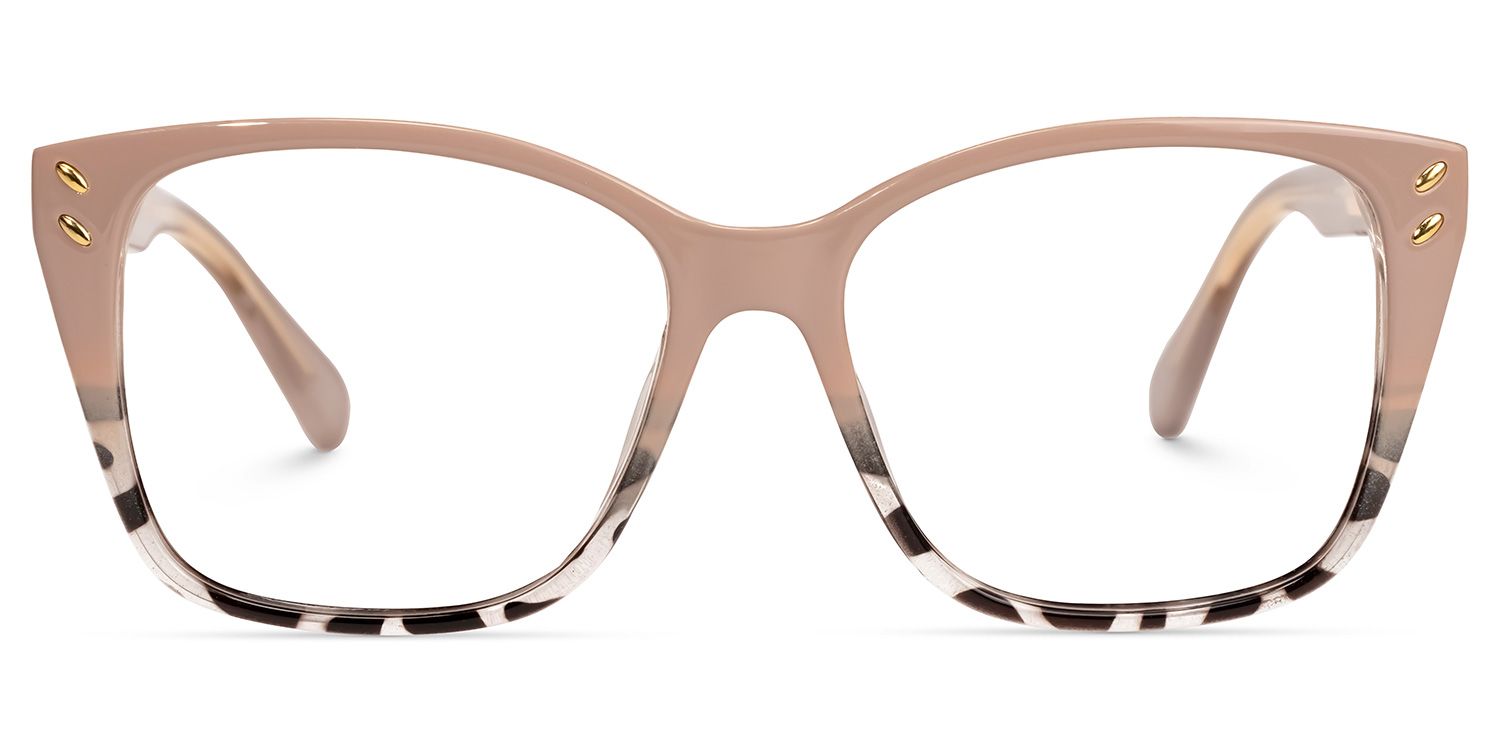 Cadhla - Square Brown/Tortoise Eyeglasses | Vooglam Angle View