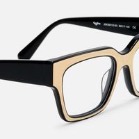 Qacha - Square Multicolor Eyeglasses | Vooglam Design Details