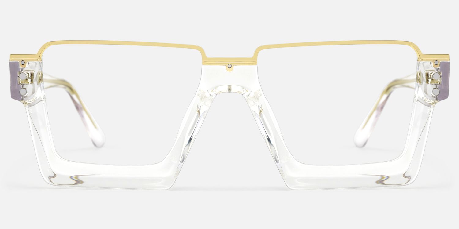 Dardhan - Avant-garde Rectangle Crystal Glasses | Vooglam Angle View