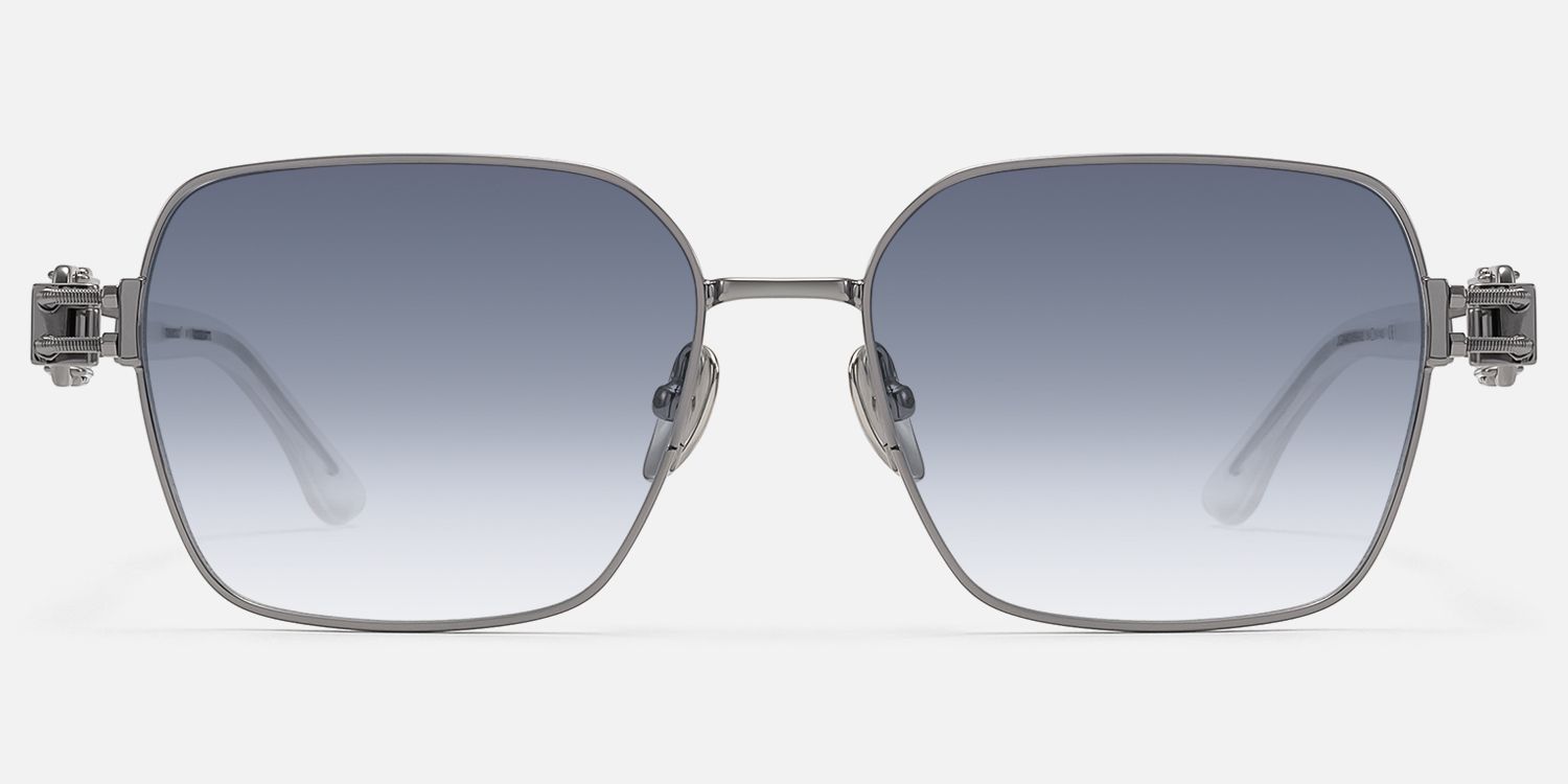 The Architect - Gunmetal Gradient Gray Sunglasses | Vooglam Angle View
