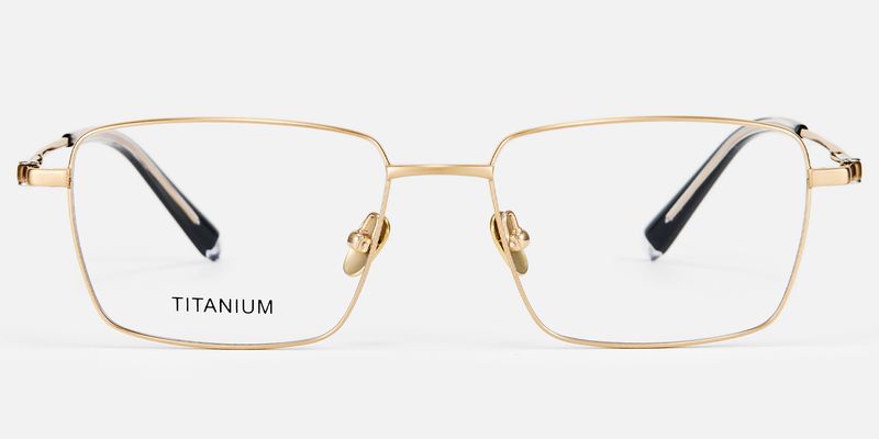 Mono - Rectangle Gold Eyeglasses