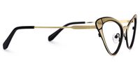 Fachtna - Cat Eye Black/Gold Eyeglasses | Vooglam