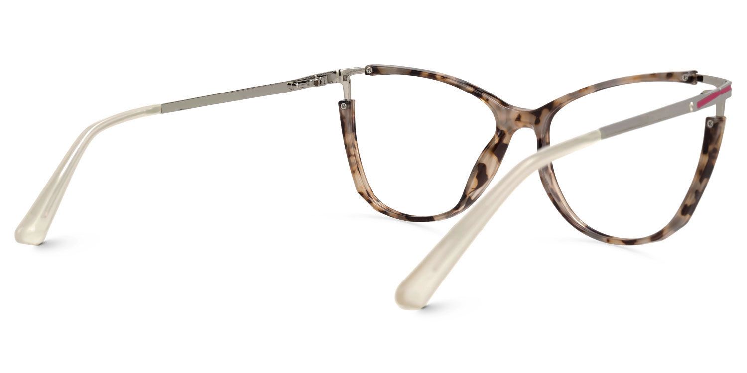 Eirlys - Cat Eye Brown/Tortoise Eyeglasses | Vooglam Side View