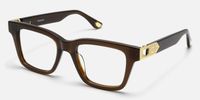 Legacy - Rectangle Brown Eyeglasses | Vooglam Front View