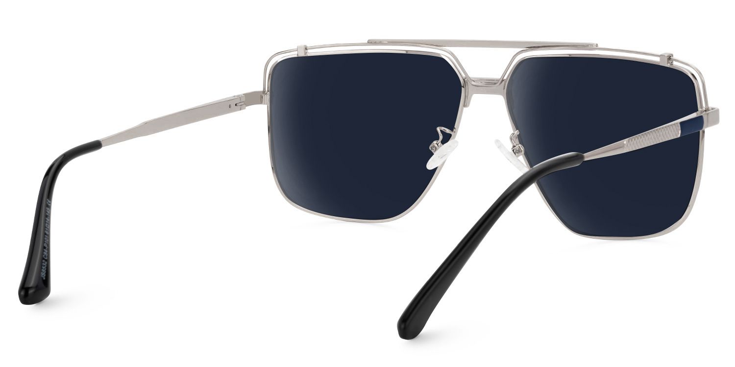 Kaholo - Aviator Silver Sunglasses | Vooglam Side View