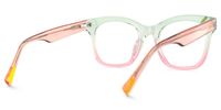 Vera - Square Two-tone Eyeglasses | Vooglam Side View