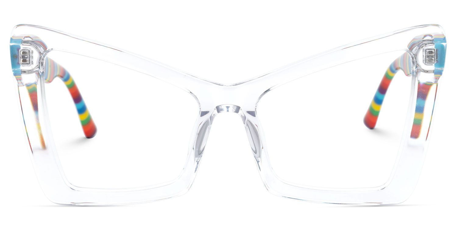Elidius - Cat Eye Crystal Eyeglasses by Vooglam - Angle View