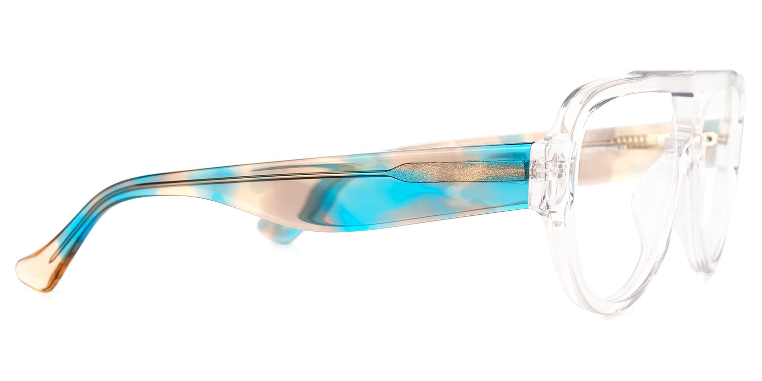 Adnan - Aviator Crystal Eyeglasses by Vooglam - Product View 4