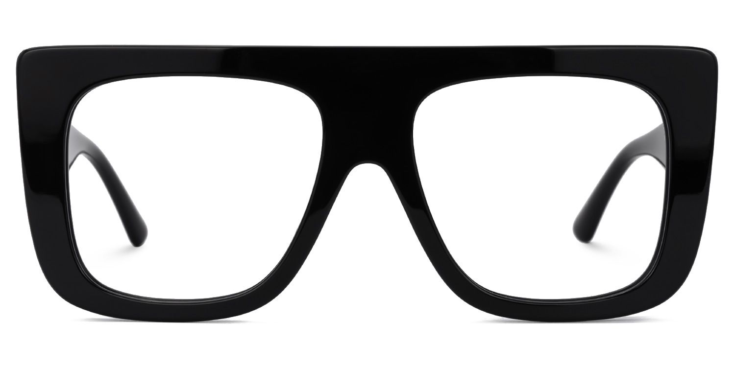 Halian - Aviator Black Eyeglasses | Vooglam Angle View