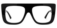 Halian - Aviator Black Eyeglasses | Vooglam Angle View