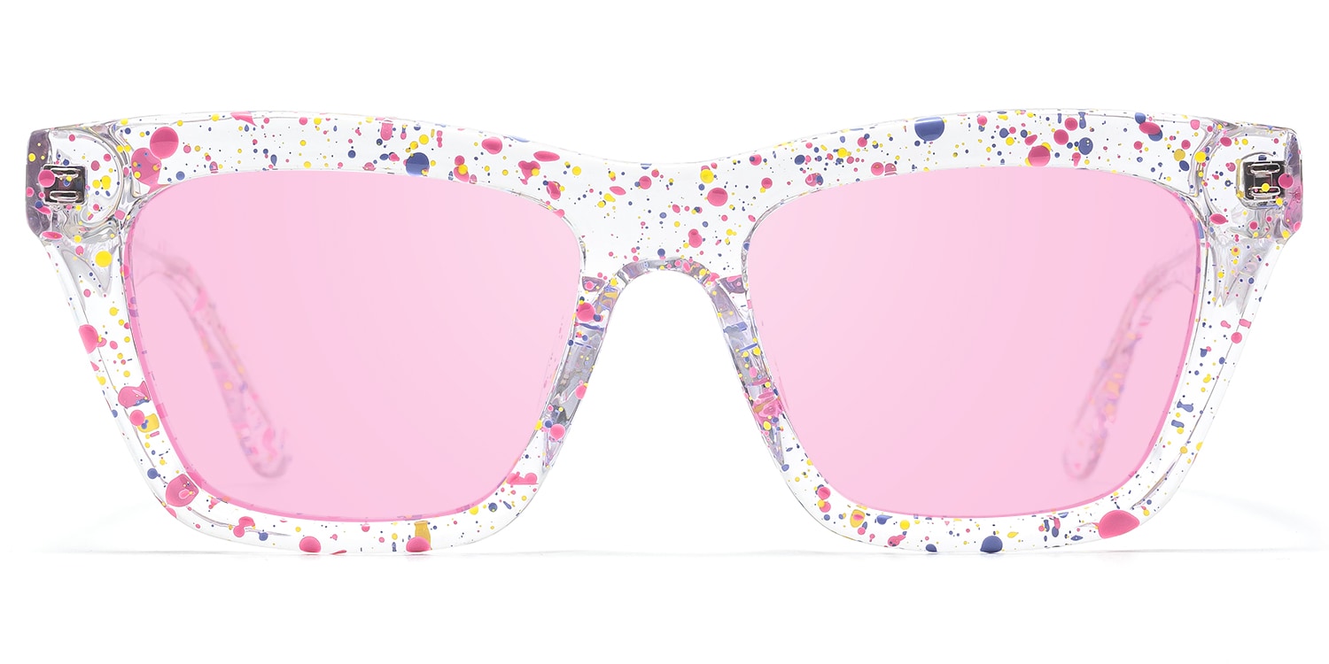 Drip - Rectangle Transparent Sunglasses - 1