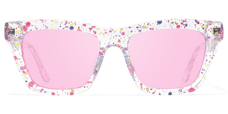 Drip - Rectangle Transparent Sunglasses