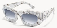 The Geologist - Geometric White Sunglasses - 2