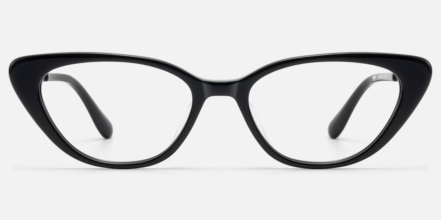 Naoya - Cat Eye Black Eyeglasses | Vooglam Angle View