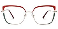 Deandre - Square Black/Red Eyeglasses | Vooglam Angle View