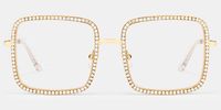 Kafele - Square Gold Eyeglasses | Vooglam Angle View