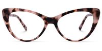 Eleanore - Cat Eye Pink/Tortoise Eyeglasses | Vooglam Angle View
