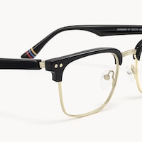 Preppy - Rectangle Black Eyeglasses - 5