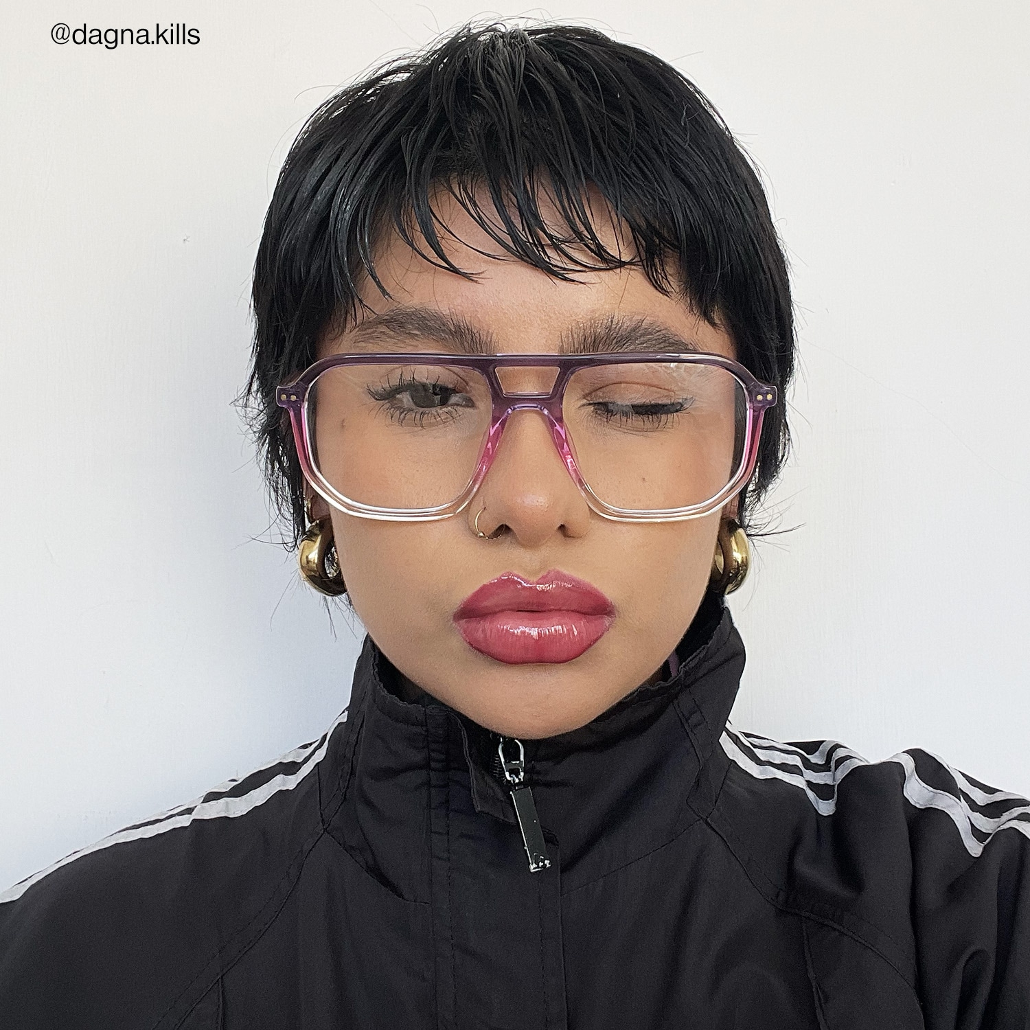 Liam - Aviator Purple Eyeglasses