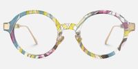Dylan - Round Multicolor Eyeglasses | Vooglam Angle View