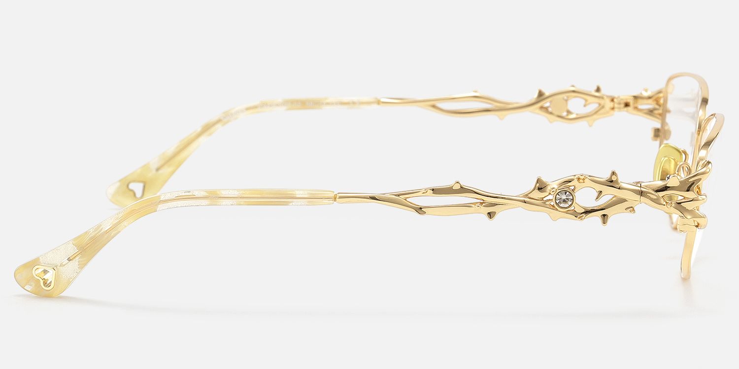 Spine - Geometric Gold Eyeglasses product detail 3