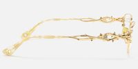 Spine - Geometric Gold Eyeglasses | Vooglam Side View