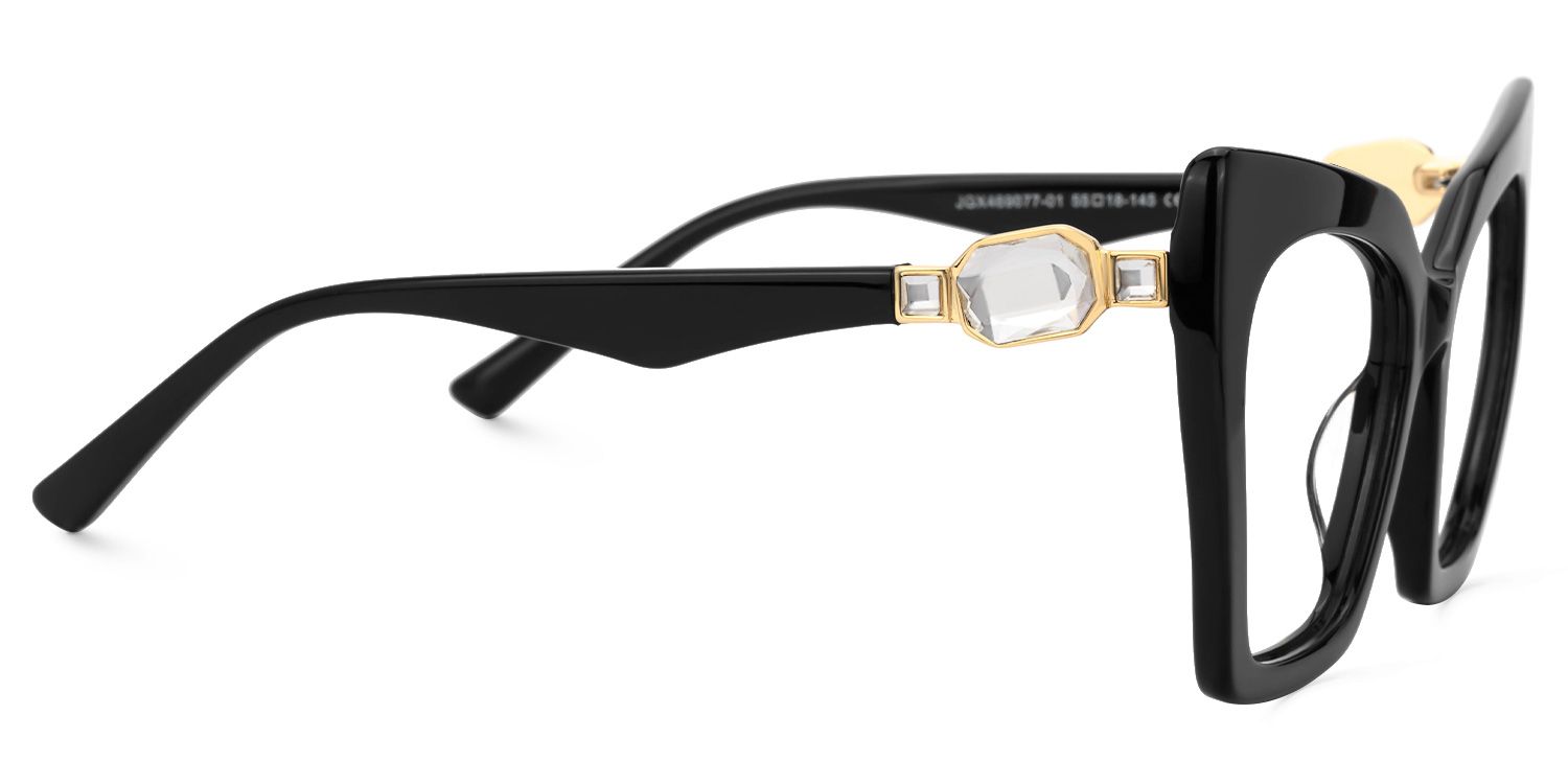 Feliciana - Cat Eye Black Eyeglasses | Vooglam 4